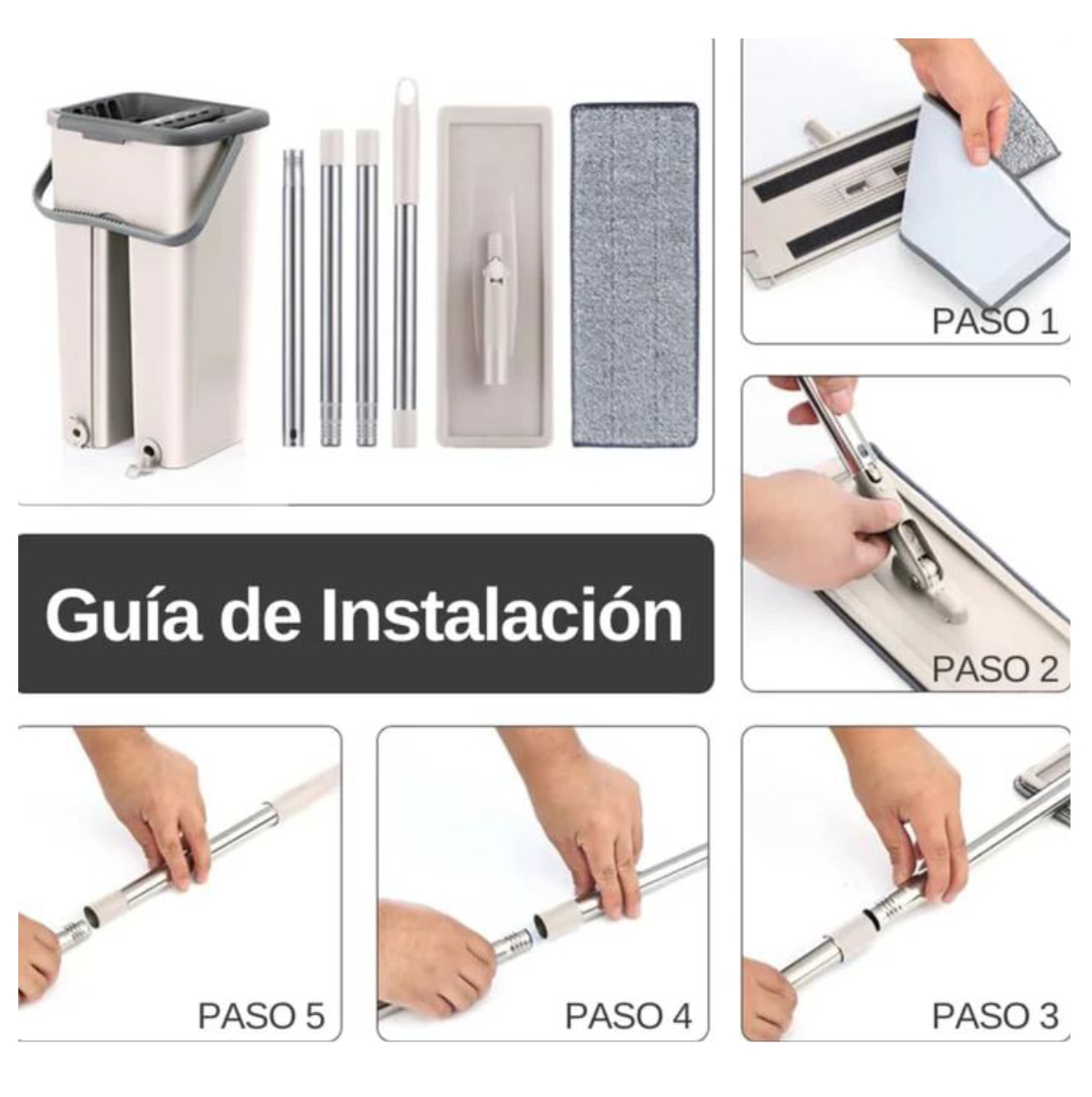 Trapero Mopa plano Cubo Escurridor